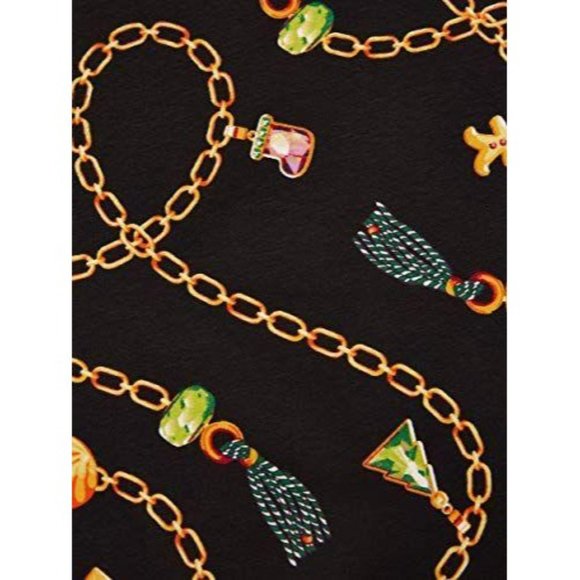 Christmas Elements Leggings Charms Chains Black Junior's Small LH7140 - Picture 3 of 3